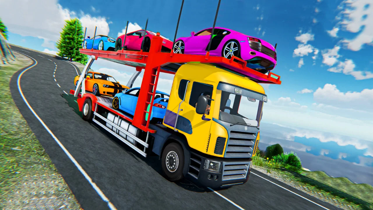 Heavy Vehicle Transporter Trailer Truck Game 3D — screenshot 1