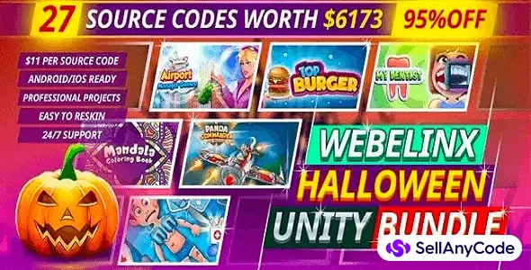 Webelinx Halloween Epic Unity Bundle Offer: 27 Premium Games!