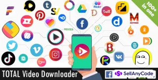Total Video Downloader Without Watermark Status Saver App + Video Downloader Browser (100+ Sources)