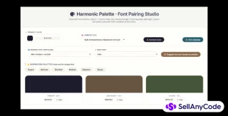 Harmonic Palette Studio Color & Font Tool