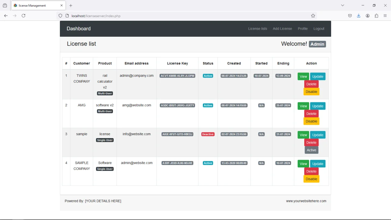 Software License Engine — screenshot 10