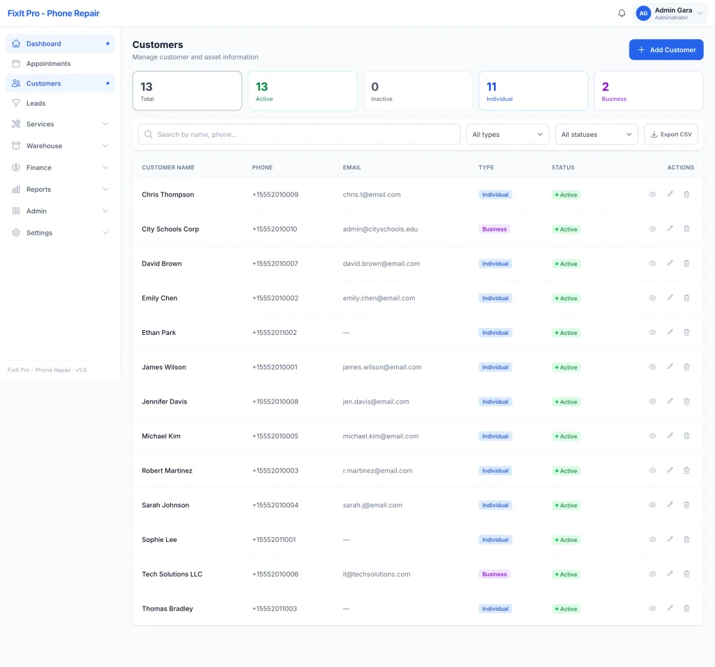 RepairFlow Repair & Service Shop Management System | Laravel Livewire & PWA — screenshot 2