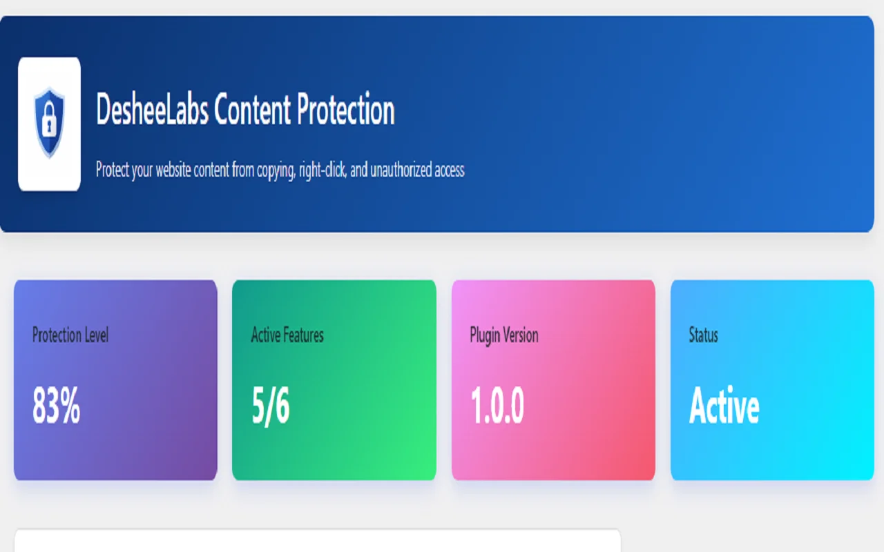 DesheeLabs Content Protection — screenshot 1