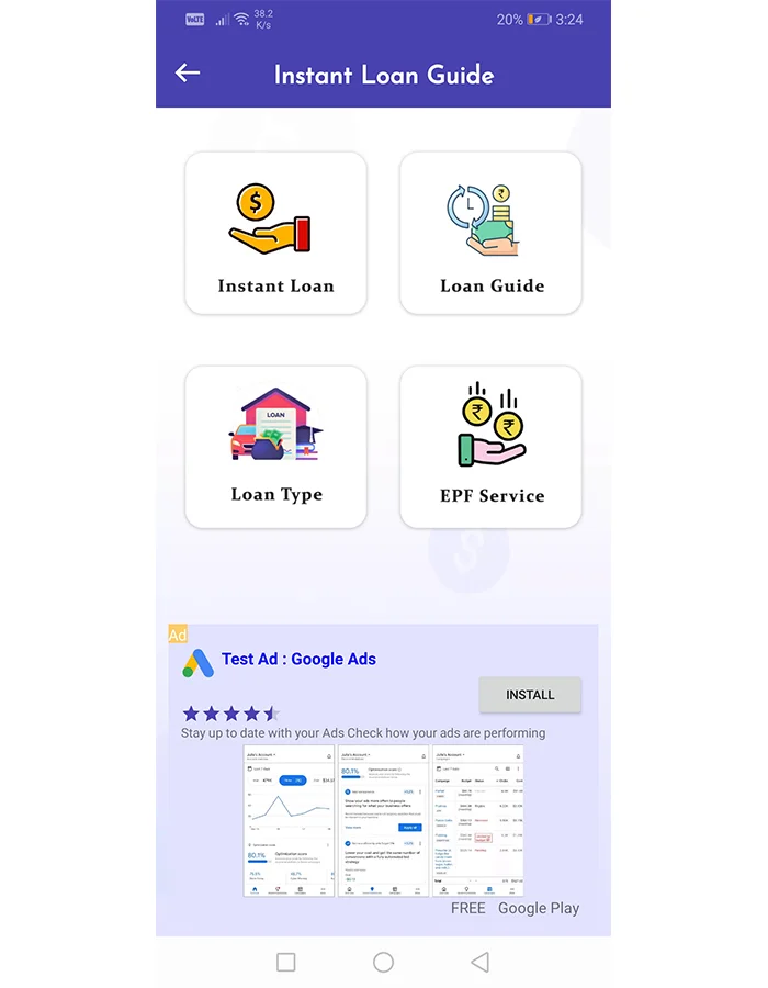 Android Instant Loan Guide App (Android 11) — screenshot 3