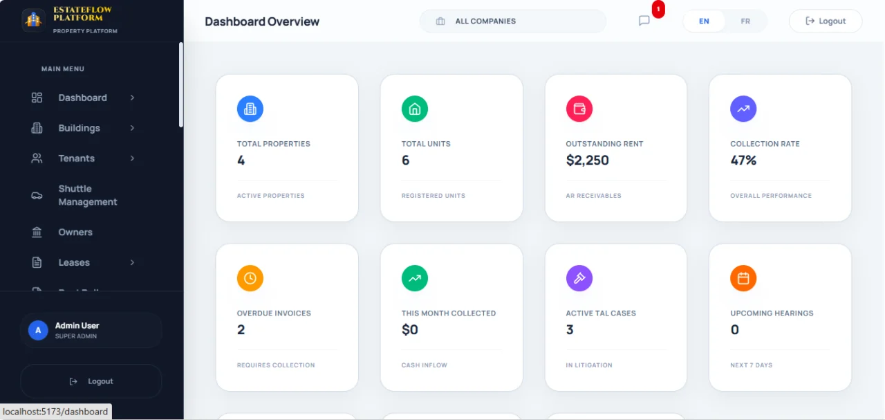 EstateFlow Property Management Platform — screenshot 2