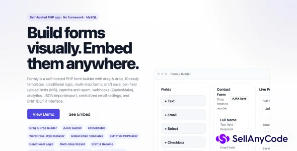 Formly - PHP Form Builder with Drag and Drop — cover