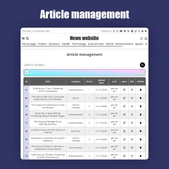 News Site with PHP with CMS
