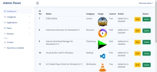 Application Downloading Website
