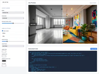 Premium Before After Media Slider (Image & Video)
