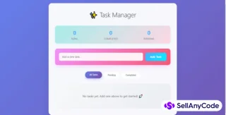Task Manger Script HTML, CSS, JS