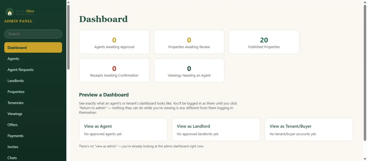 EstateHive-CMS - Laravel Real Estate & Rental Marketplace — screenshot 1