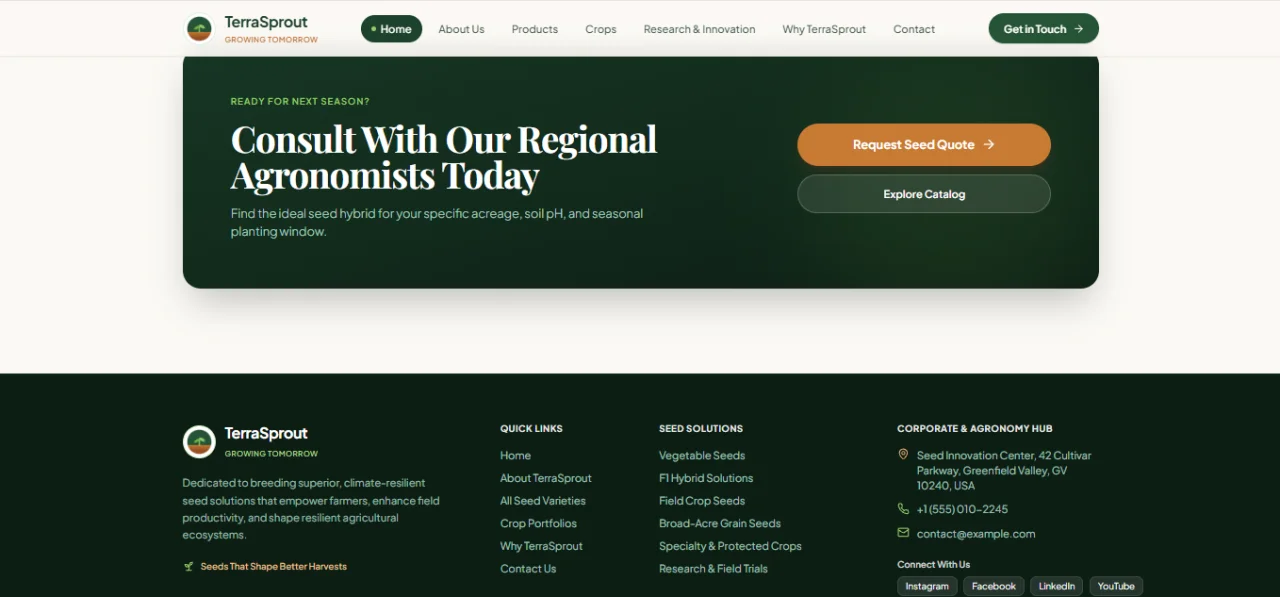 TerraSprout Seed Company Website Template — screenshot 7
