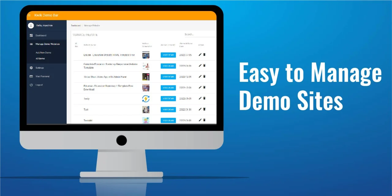 Kwik Demo Bar - Responsive PHP Theme Switcher — screenshot 2