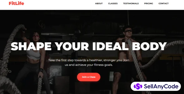 FitLife - Responsive Fitness & Gym HTML Landing Page Template