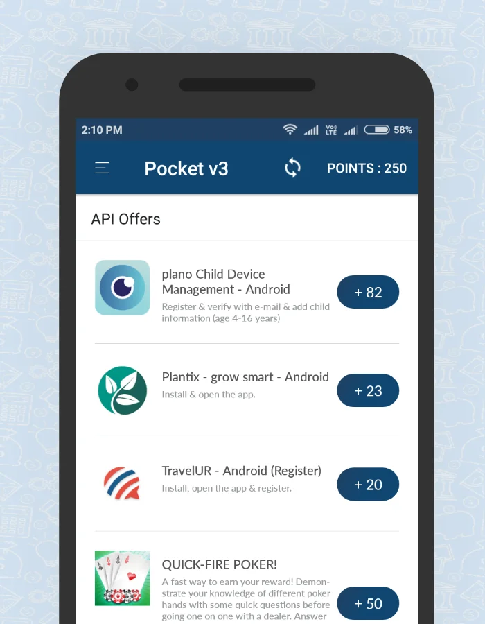 Android Rewards App - POCKET — screenshot 2