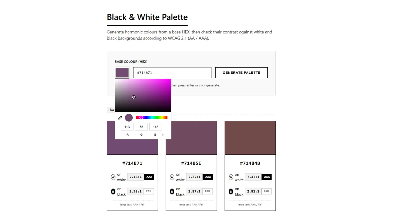 Accessible Color Palette Generator - WCAG Contrast Checker — screenshot 2