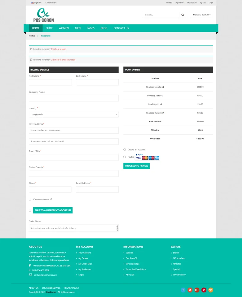 POS Coron – Responsive HTML5 eCommerce Website Template with Full Pages — screenshot 5