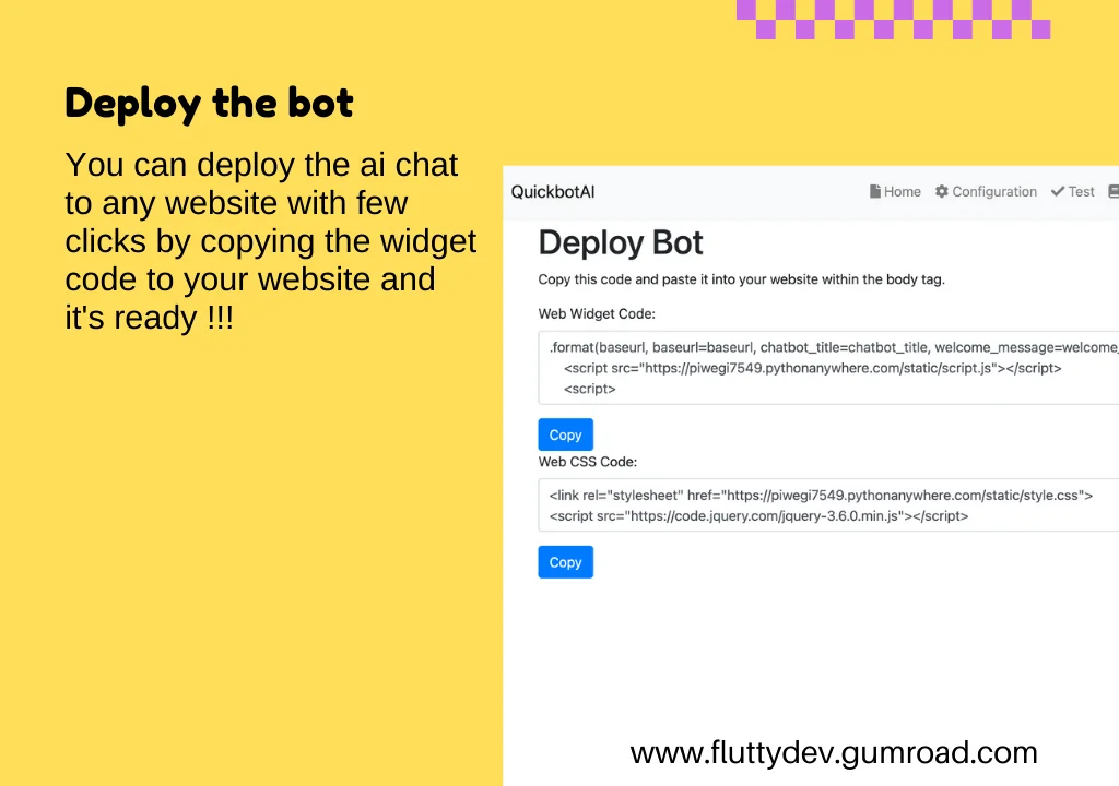 QuickbotAI | Train ChatGPT on Your Own Data | AI Chatbot Development Solution — screenshot 3