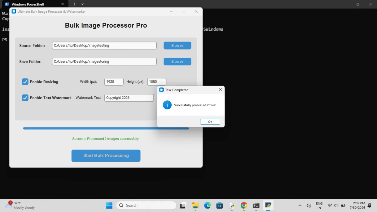 Bulk Image Processor Pro - Multi-Threaded Python GUI Utility (Dark/Light) — screenshot 3