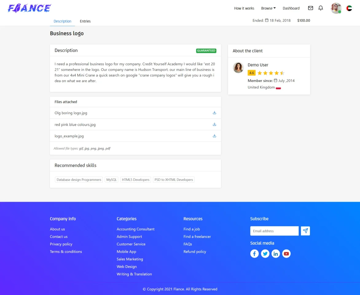Freelancer Marketplace Script - Freelancer Script — screenshot 2