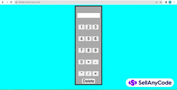 Simple Calculator Using HTML, CSS and JavaScript