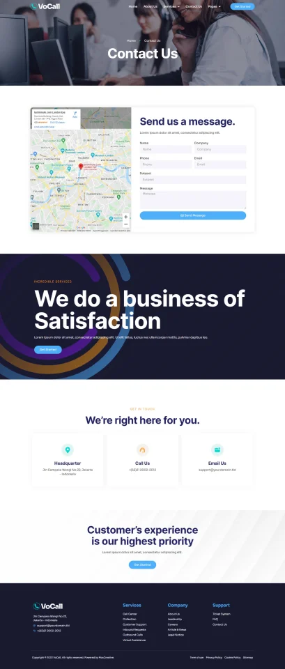 VoCall - Call Center & Telemarketing Elementor Template Kit — screenshot 3