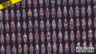 POLYGON Modular Fantasy Hero Characters - Low Poly 3D Art by Synty