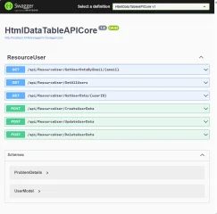 HTML Datatable with API