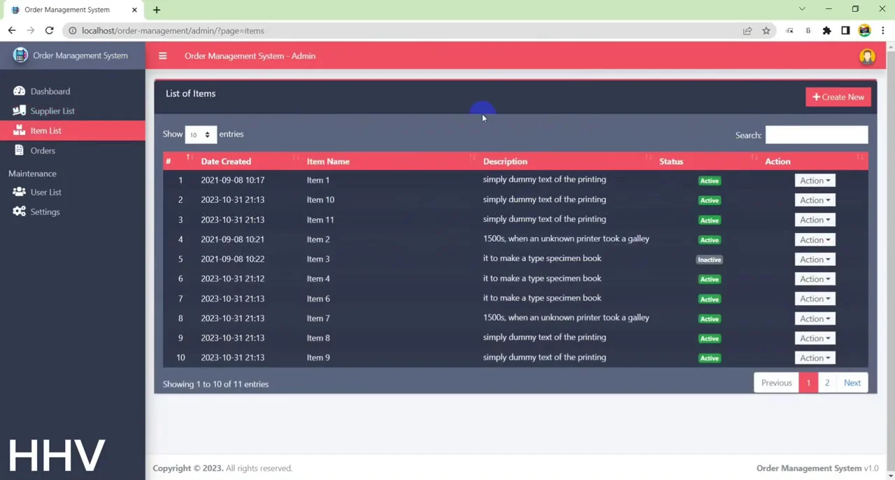 Inventory Management System — screenshot 2