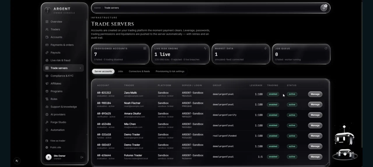 Prop Firm Turnkey Argent — screenshot 3
