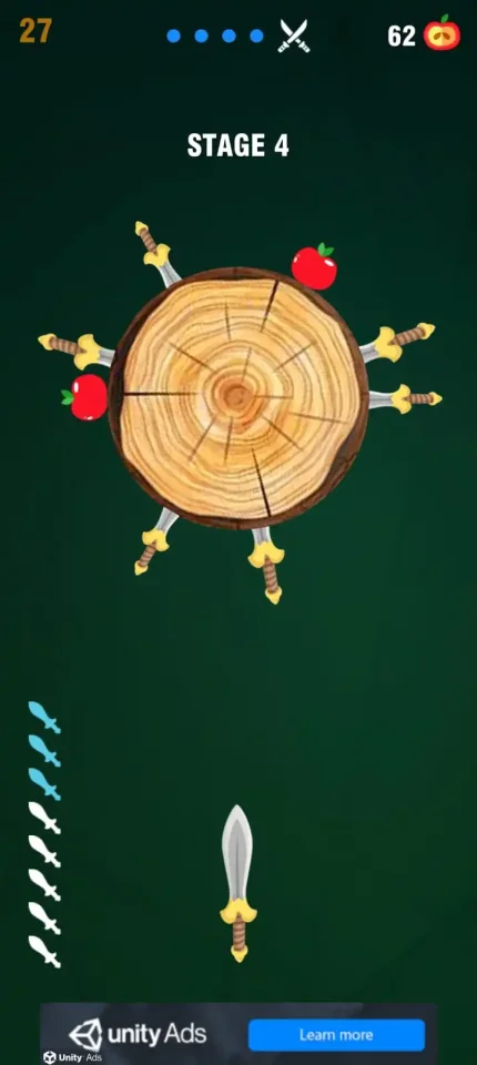 Knife Hit Unity Source Code 10 Ad Networks — screenshot 1