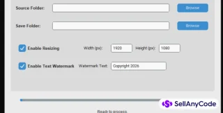 Bulk Image Processor Pro - Multi-Threaded Python GUI Utility (Dark/Light)
