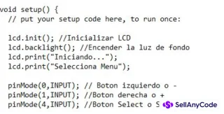 Menu Select Interface on Arduino