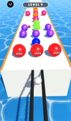 Rainbow Ball Runner 2048