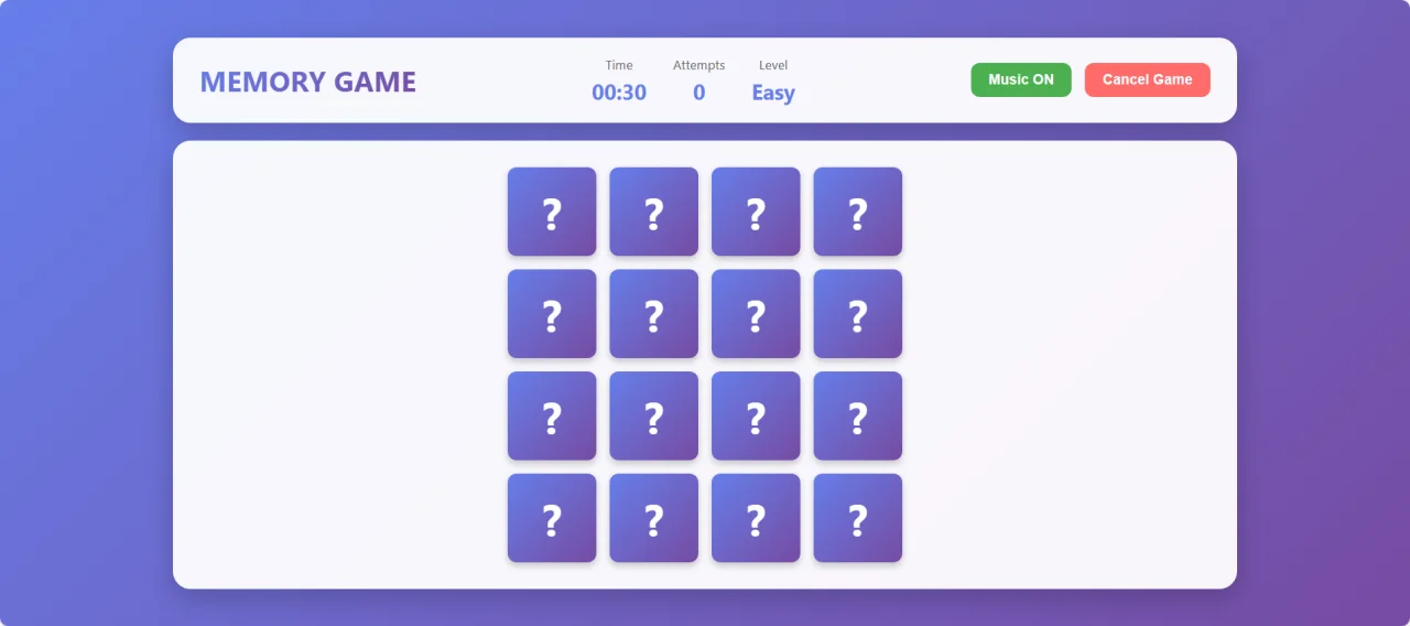 Memory Game — screenshot 1