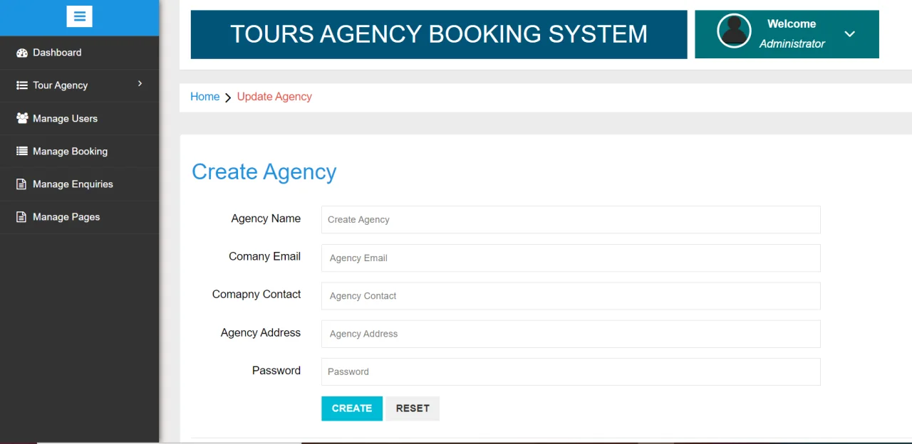 Tours Booking System — screenshot 2