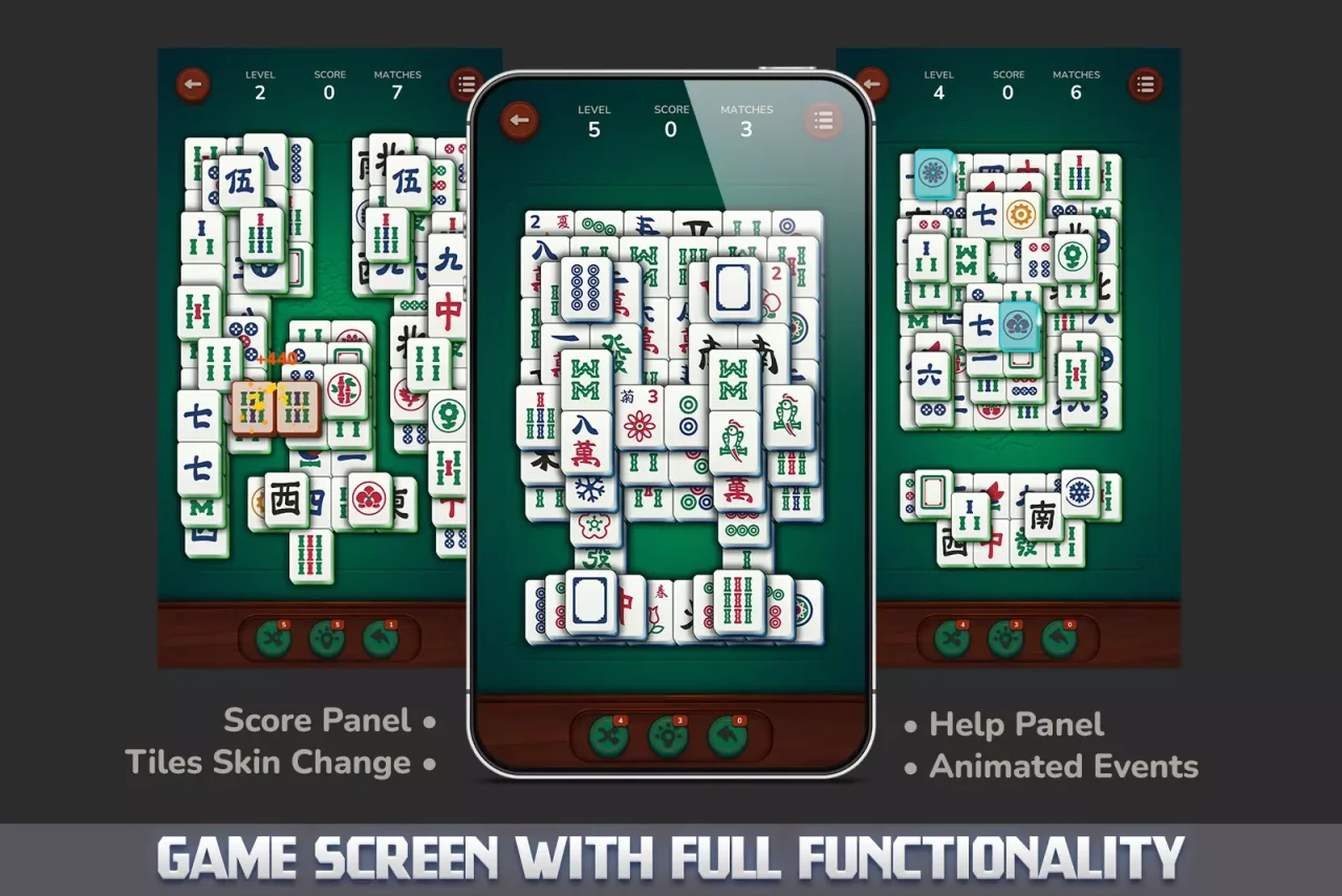 MK Mahjong Solitaire Kit Tile Match Game Template — screenshot 2