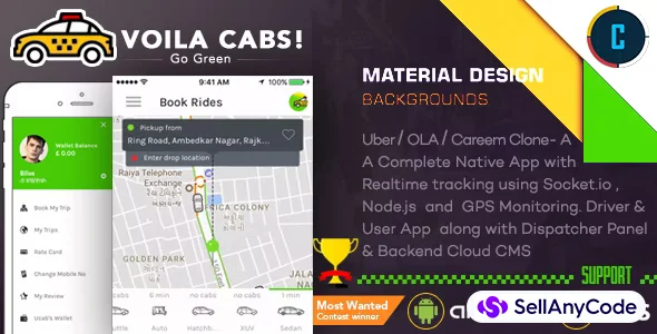 Taxi Booking App - A Complete Clone of UBER with User, Driver & Backend CMS Coded with Native Android