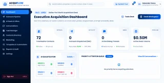 AcquiFlow CRM Real Estate Acquisitions & AI Deals Platform