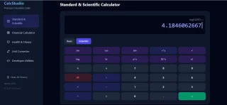 CalcStudio – JavaScript Calculator & Conversion Suite with Finance, Fitness & Developer Tools