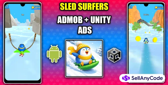 Sled Surfers Sling Game 3D Unity Game Source Code