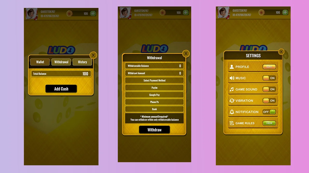 Ludo Pay Online Multiplayer Real Money Game with Extended License — screenshot 3