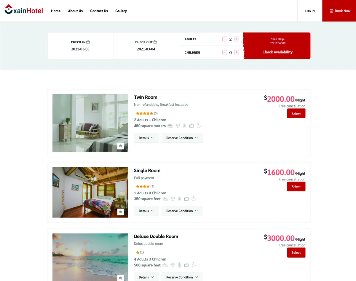 Hotel Management System with Website — screenshot 2