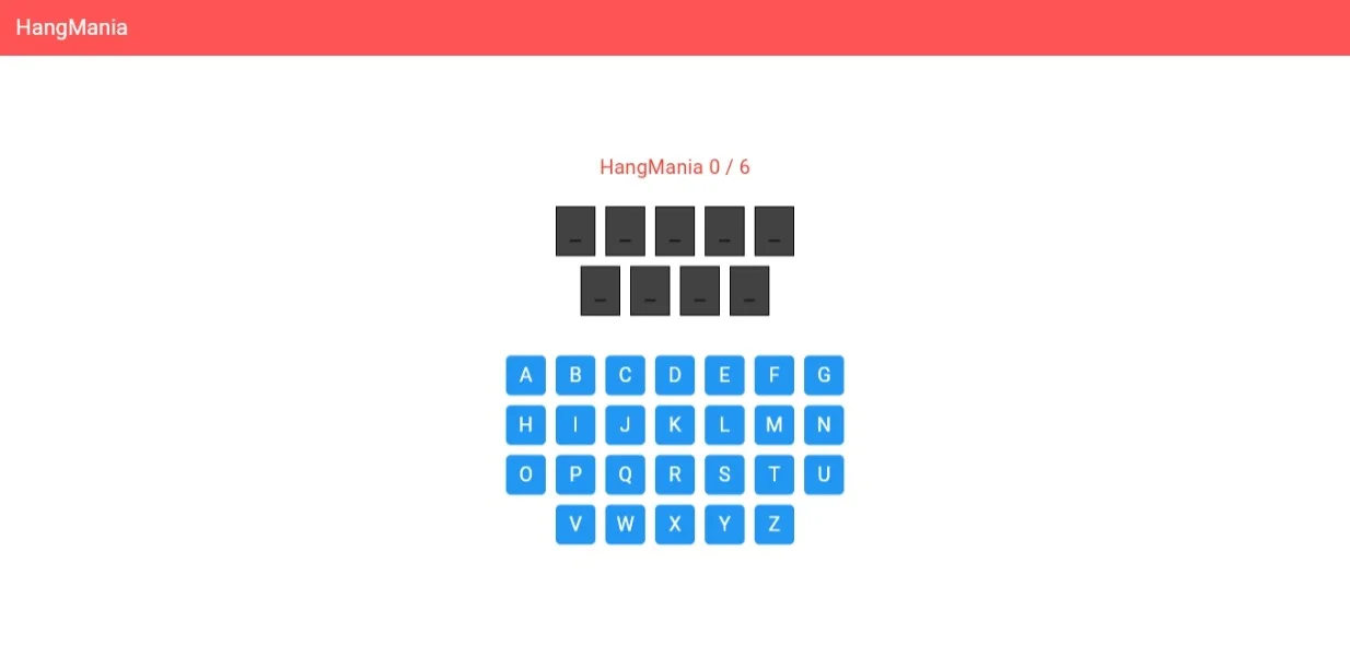 Hangmania - Classic Word Puzzle Game (Flutter + AdMob) — screenshot 2