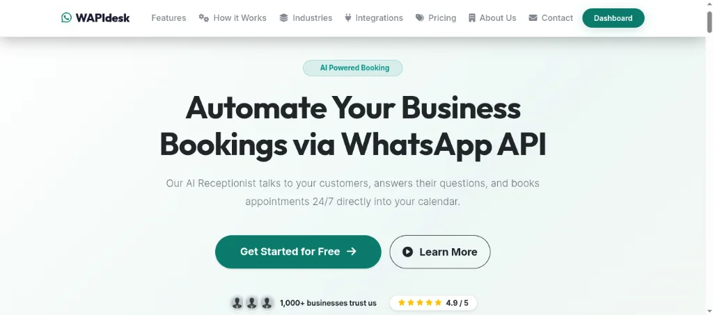 WAPIdesk - AI WhatsApp Chatbot SaaS — screenshot 1