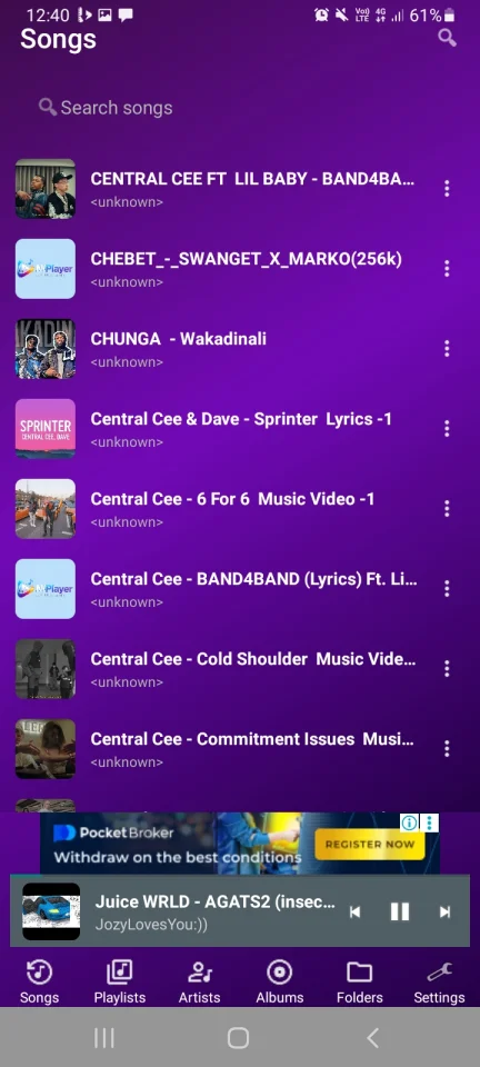 Android Music Player App Source Code Java — screenshot 3