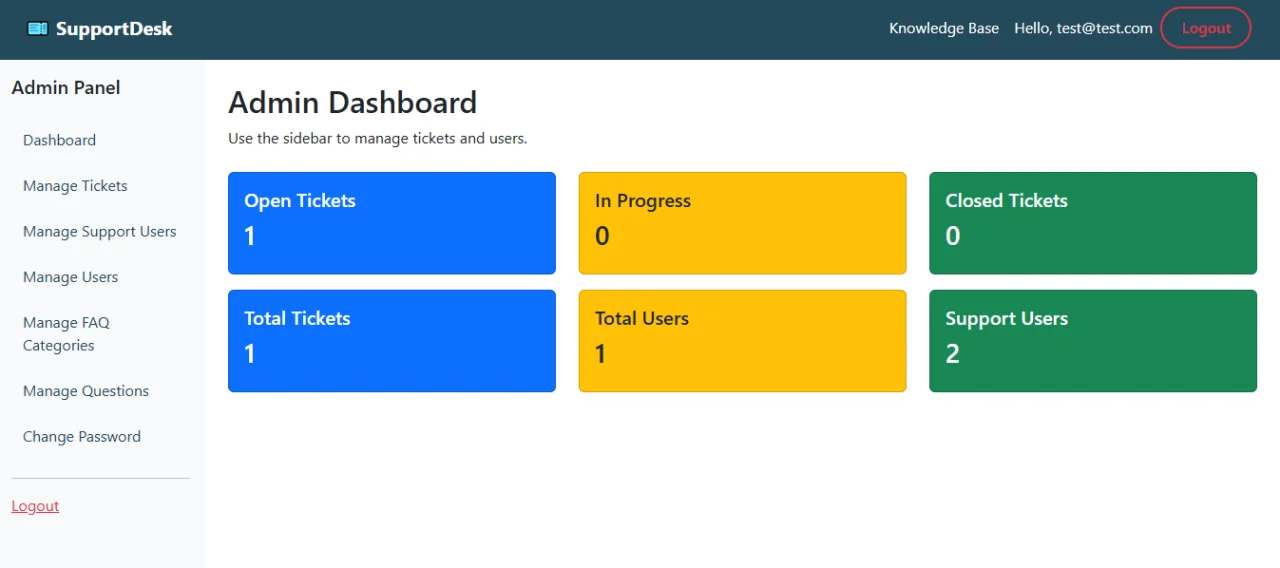 Ultimate PHP Ticket Support System with Admin & User Dashboards — screenshot 3