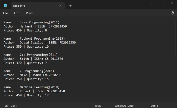 SmartBook Manager: Python Tkinter Bookstore System with SQLite & CSV Export — screenshot 7