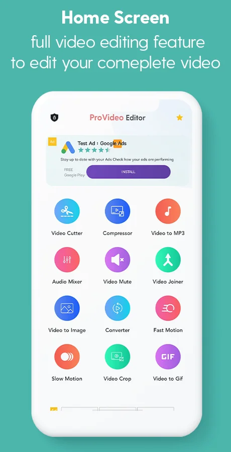 Pro Video Editor - Android App - With AdMob Ads — screenshot 2