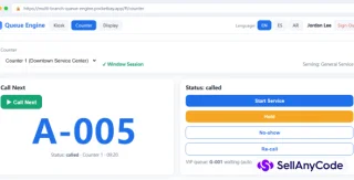 Multi-Branch Queue Engine Ticketing, Calling & Live Display System